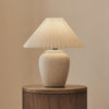 Sicily - Stone Ceramic Pleated Shade Table Lamp