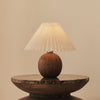 Corsica - Brown Ceramic Pleated Shade Table Lamp