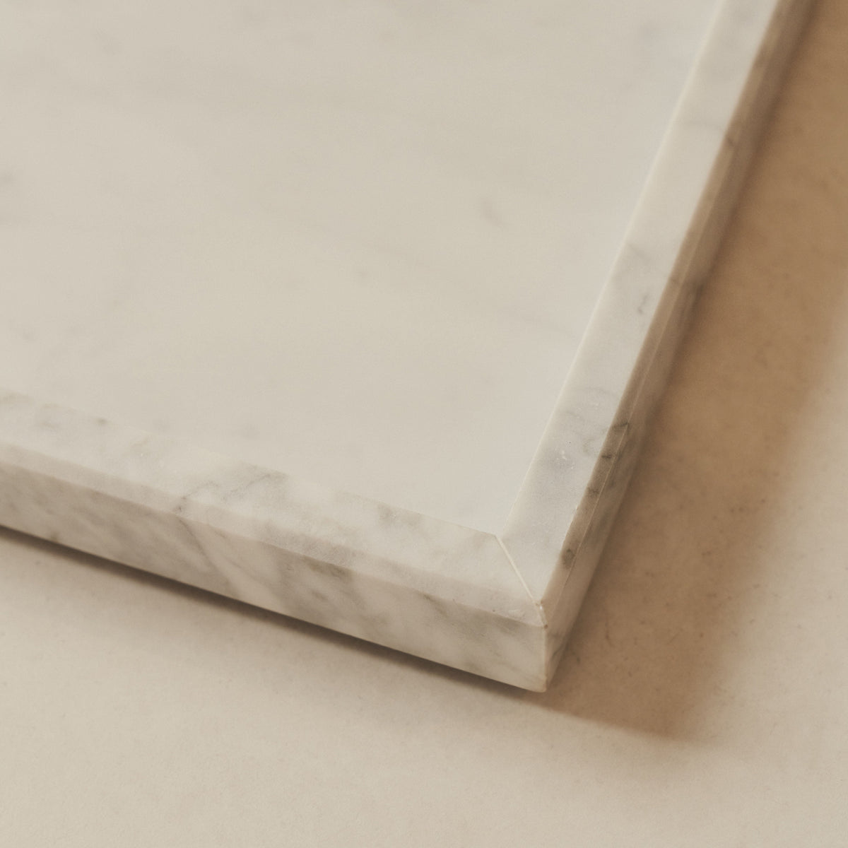 Travara - White Marble Square Decorative Tray