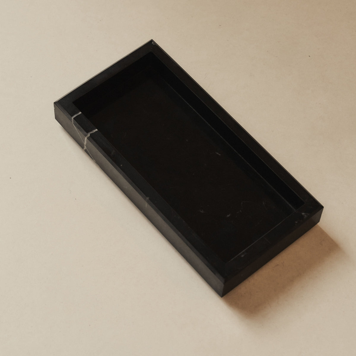Travara - Black Marble Rectangular Decorative Tray