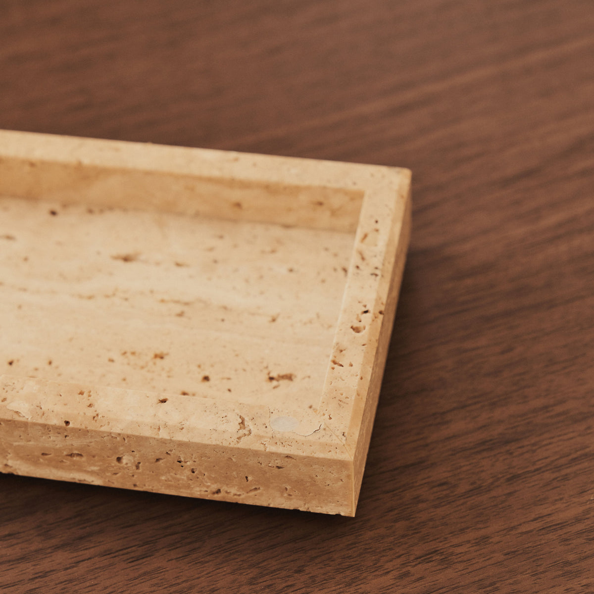 Travara - Cream Travertine Rectangular Decorative Tray