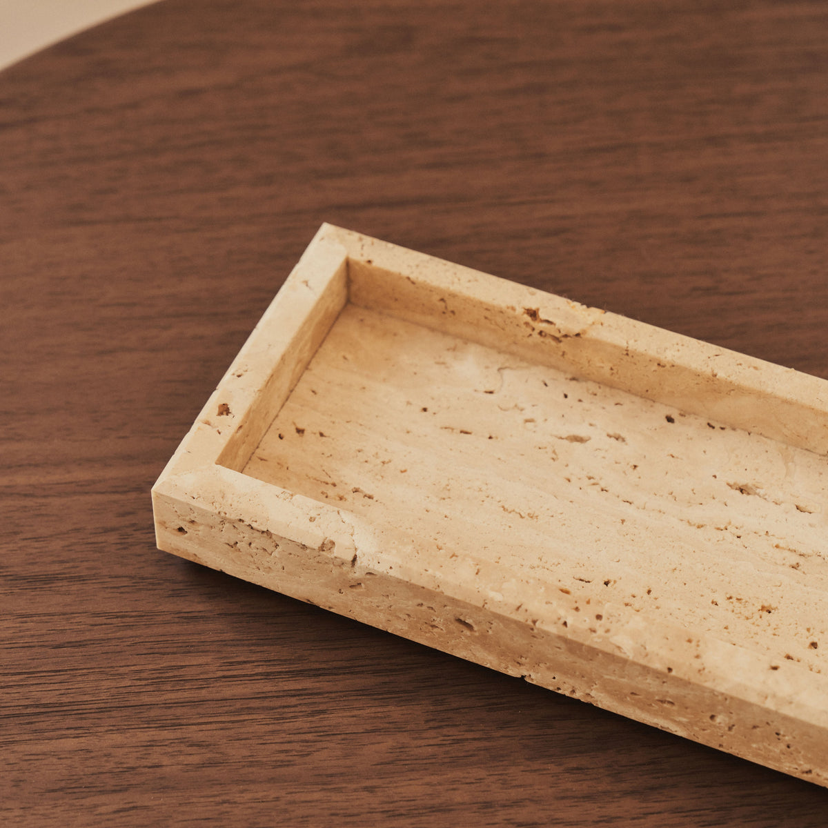 Travara - Cream Travertine Rectangular Decorative Tray