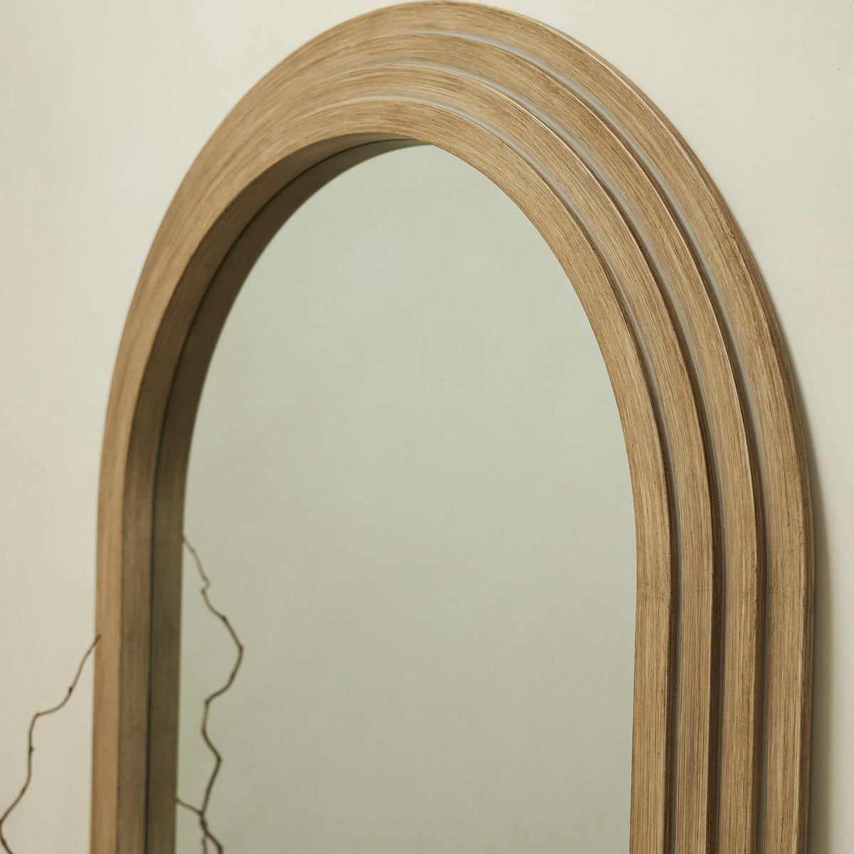 Luciana - Full Length Arched Washed Wood Mirror 196cm x 104cm