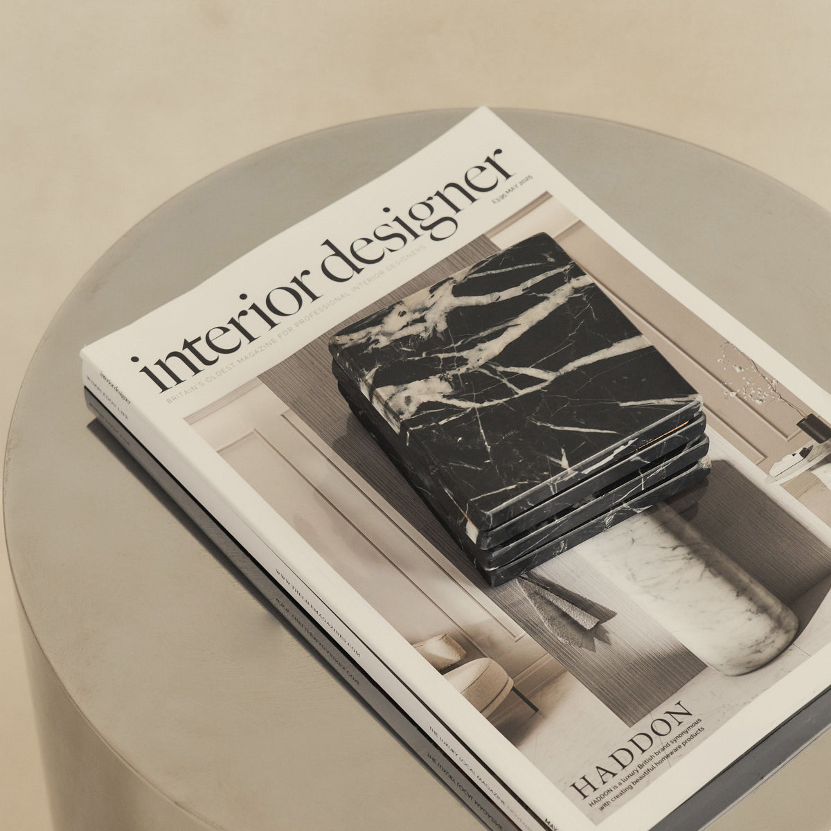 Marbelle - Black Marble Coasters Set of 4 Square