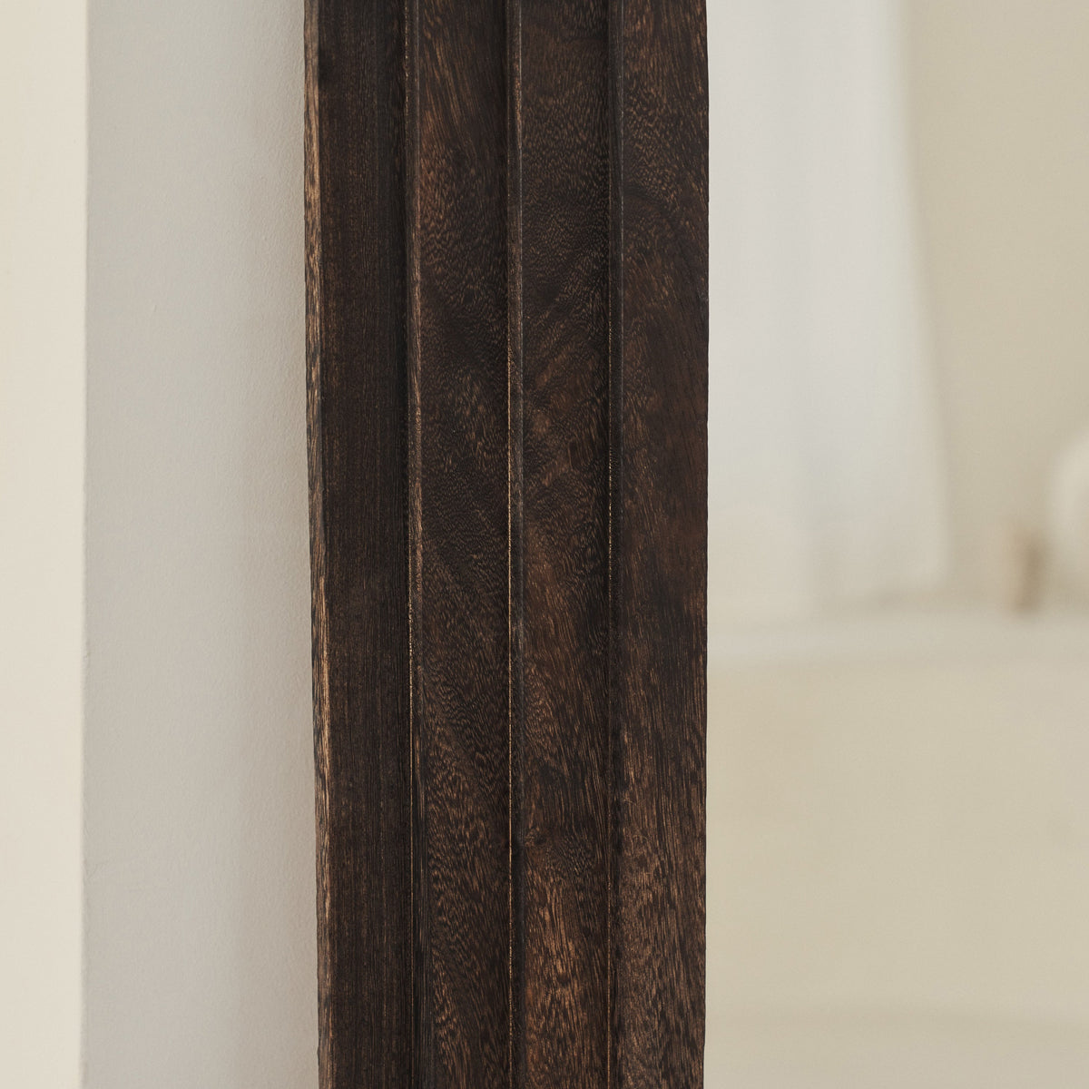 Luciana - Full Length Arched Charred Wood Mirror 180cm x 110cm