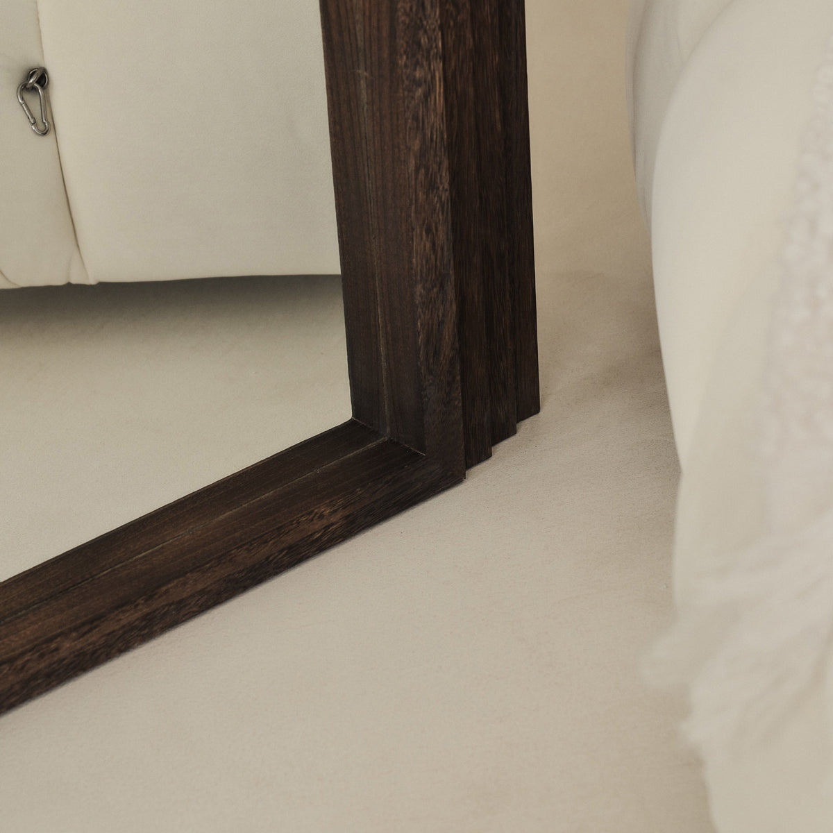 Luciana - Full Length Arched Charred Wood Mirror 180cm x 110cm