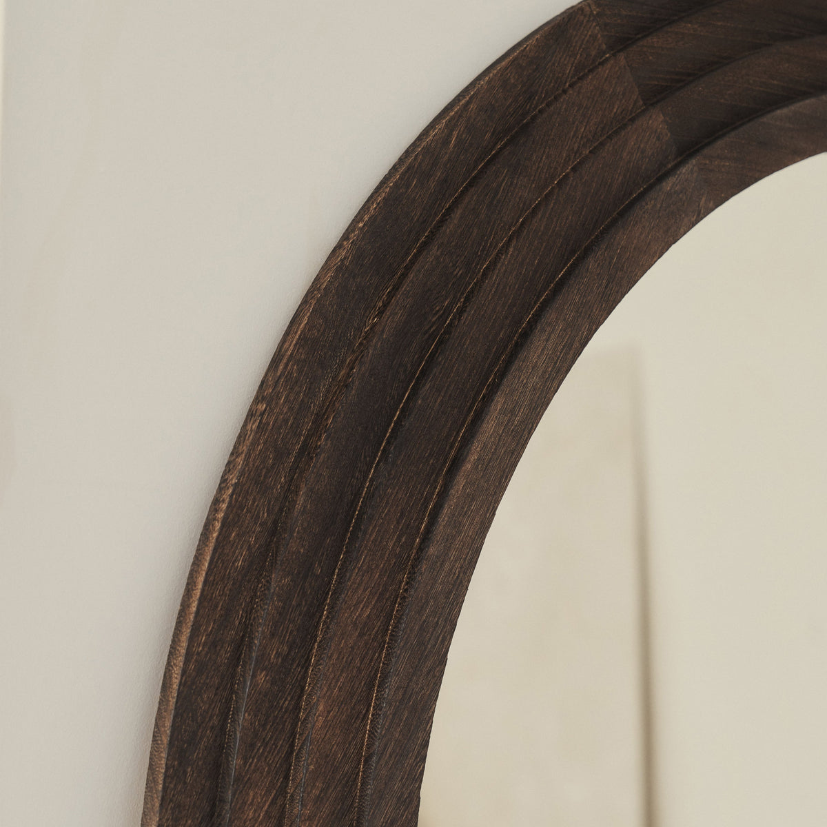 Luciana - Full Length Arched Charred Wood Mirror 180cm x 110cm