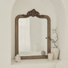 James - Large Washed Wood Arched Wall Mirror 110cm x 80cm