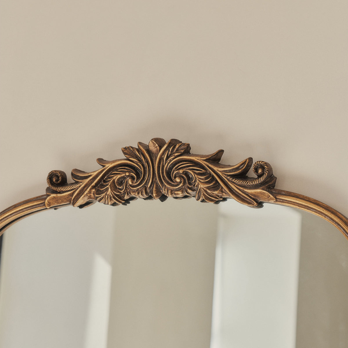 Amelia - Gold Arched Metal Portrait Mirror 100cm x 64cm