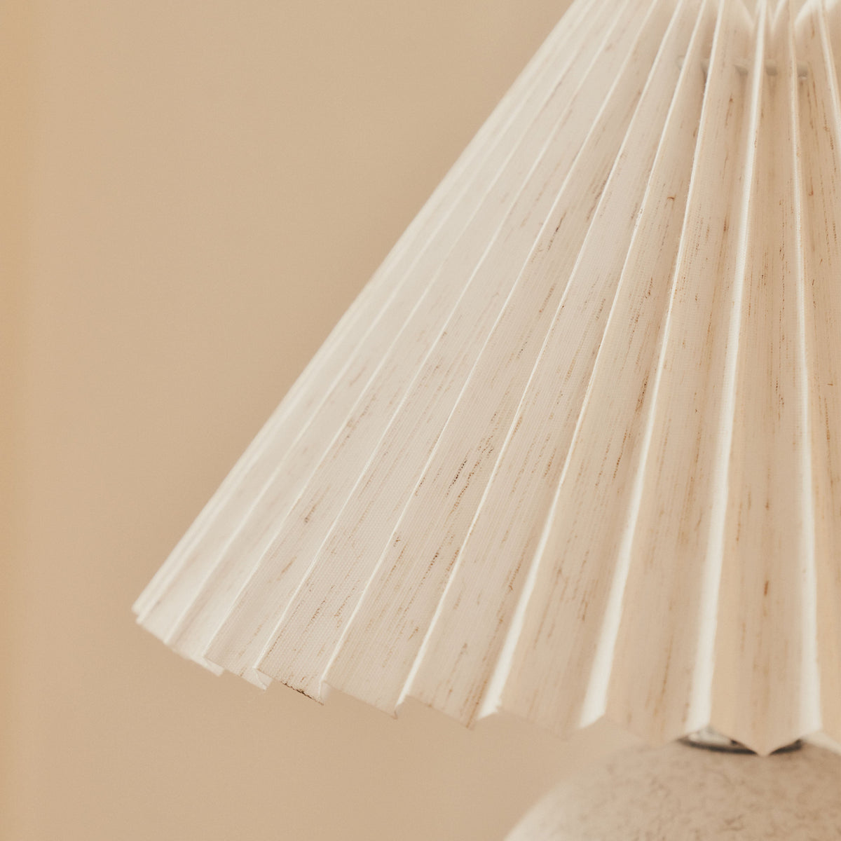 Corsica - Stone Ceramic Pleated Shade Table Lamp