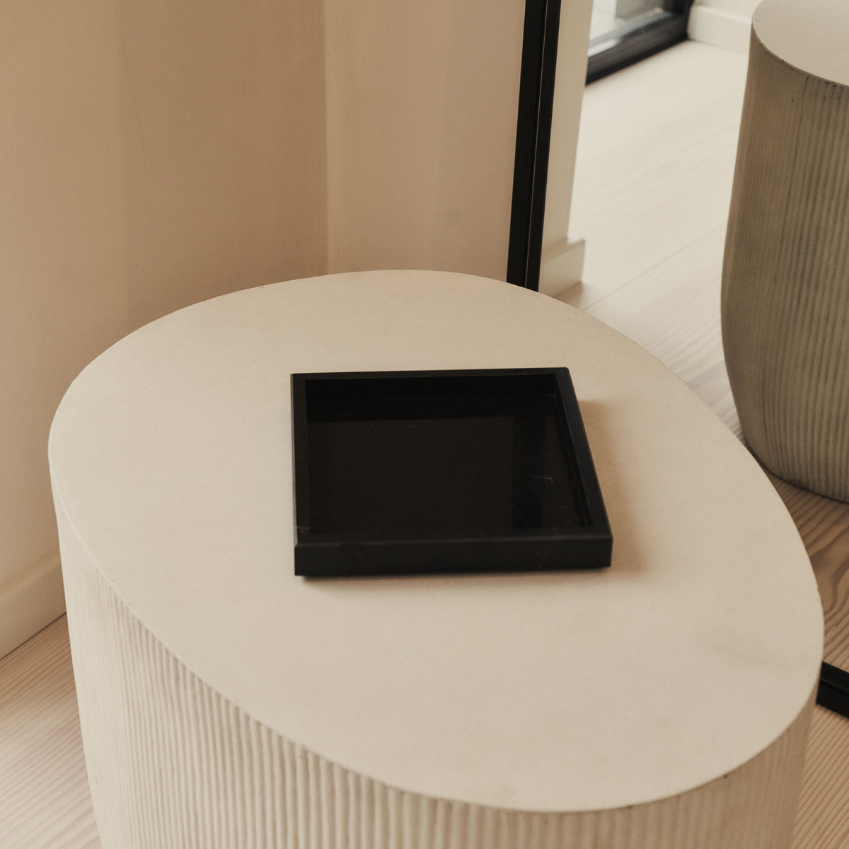 Travara - Black Marble Square Decorative Tray