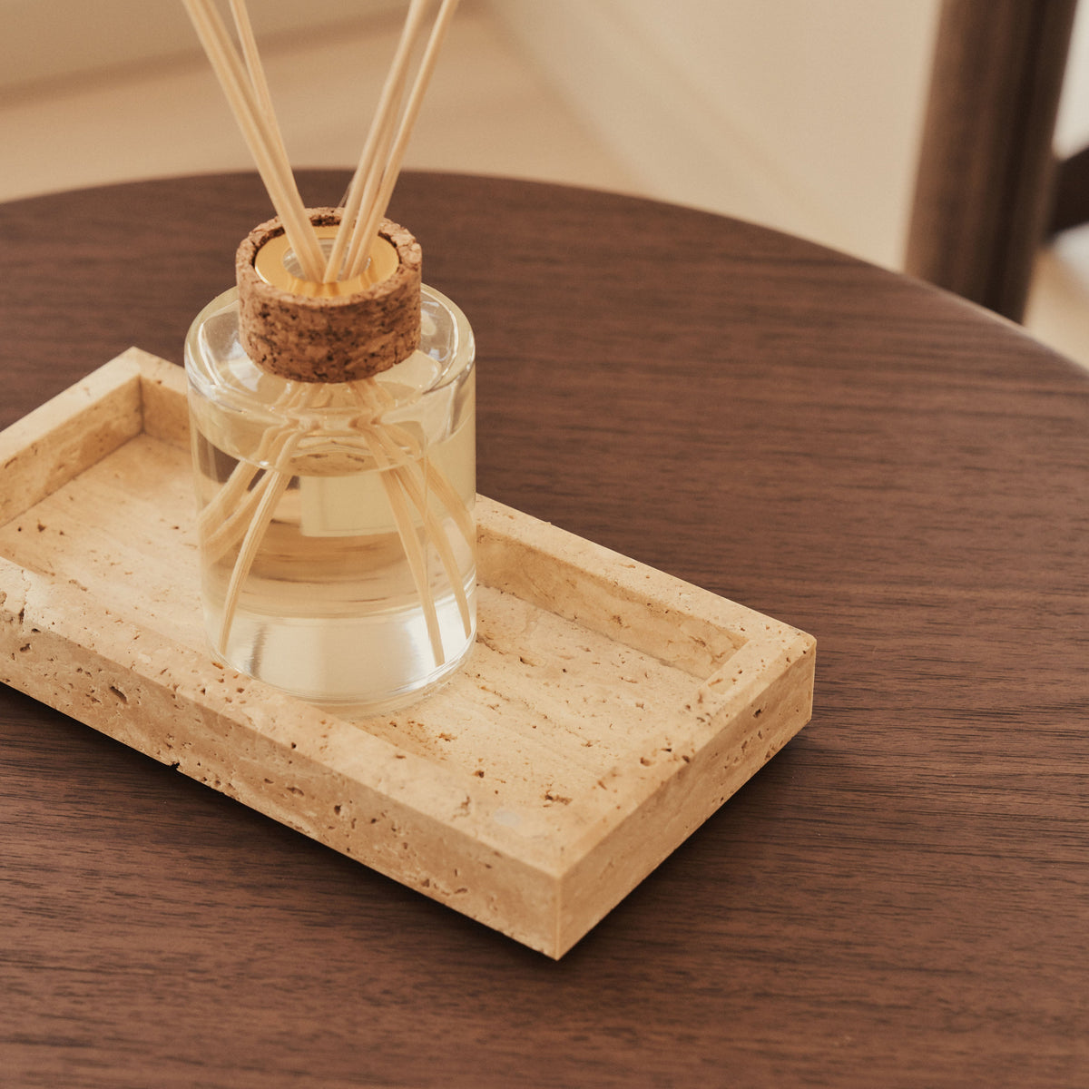 Travara - Cream Travertine Rectangular Decorative Tray