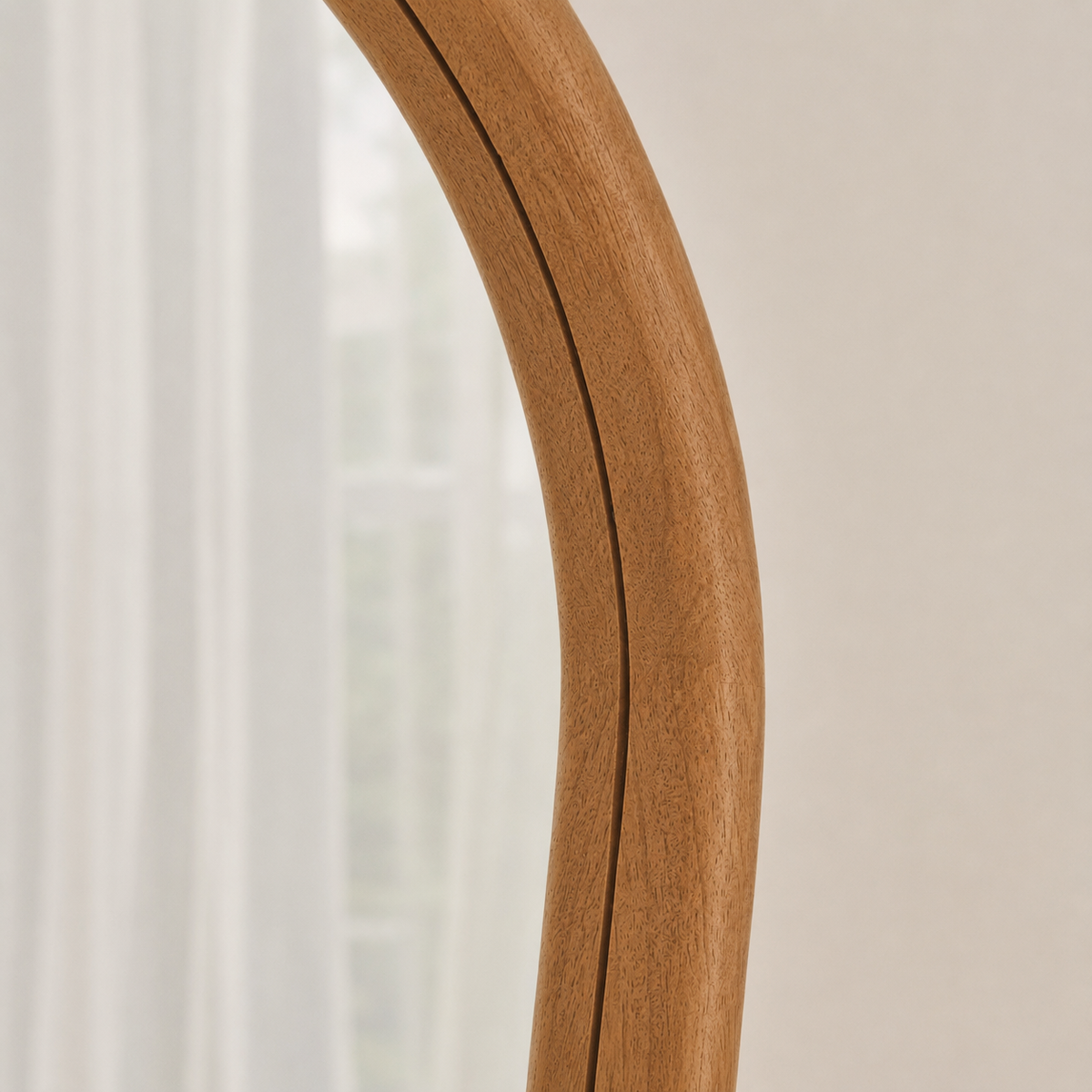 Aaliyah - Extra Large Full Length Warm Wood Irregular Mirror 180cm x 110cm