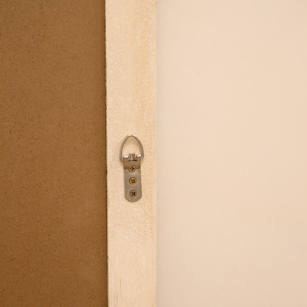 Full Length White Washed Wood Arched Mirror mounting hook