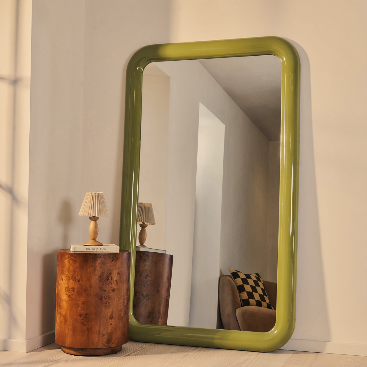 Obsidian - Full Length Rectangular Olive Gloss Extra Large Mirror 200cm x 120cm