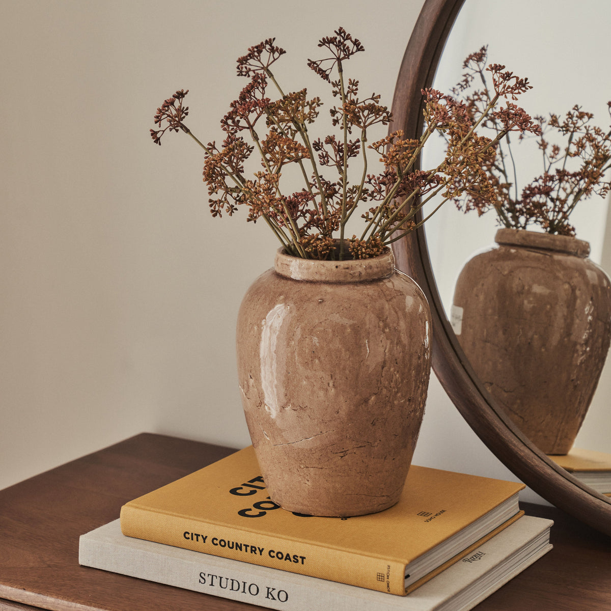 Portera - Caramel Gloss Ceramic Vase