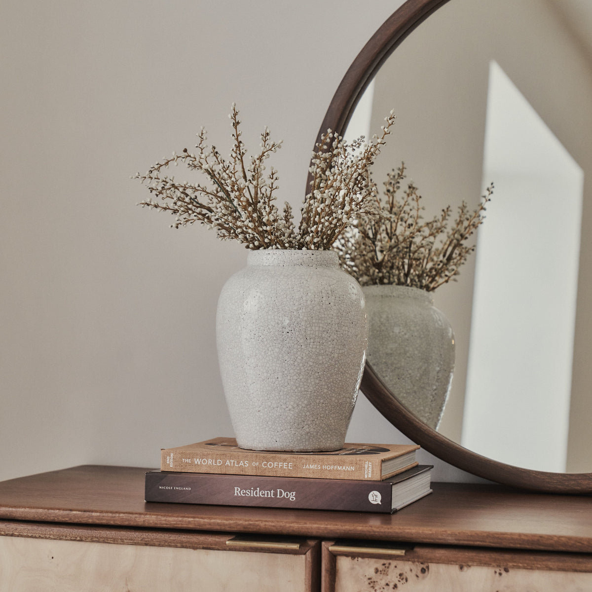 Portera - Ivory Gloss Ceramic Vase