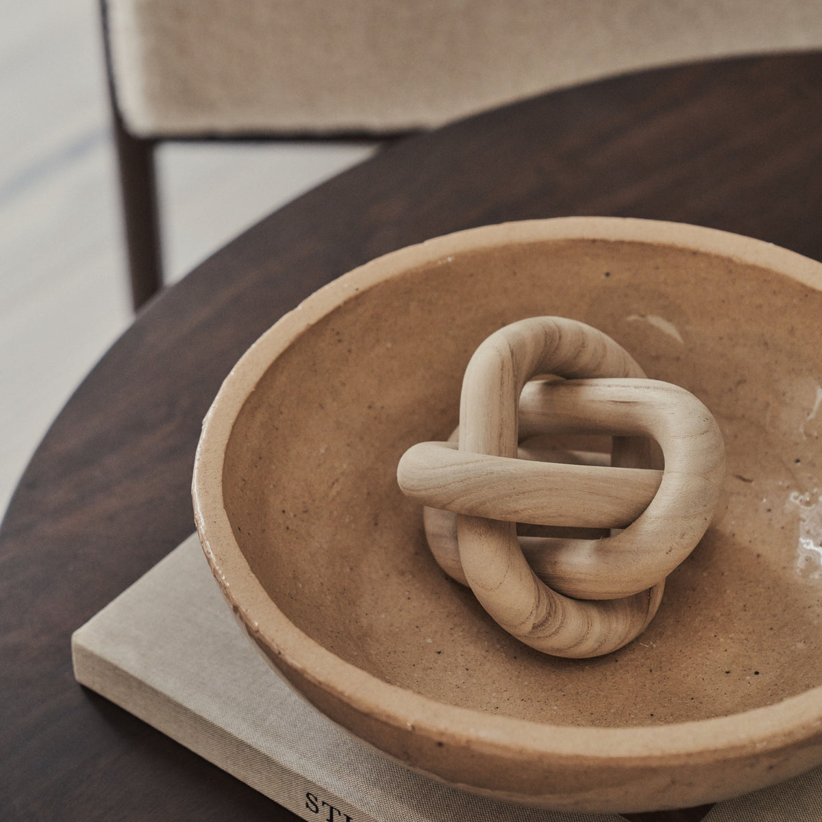 Portera - Beige Gloss Ceramic Decorative Bowl