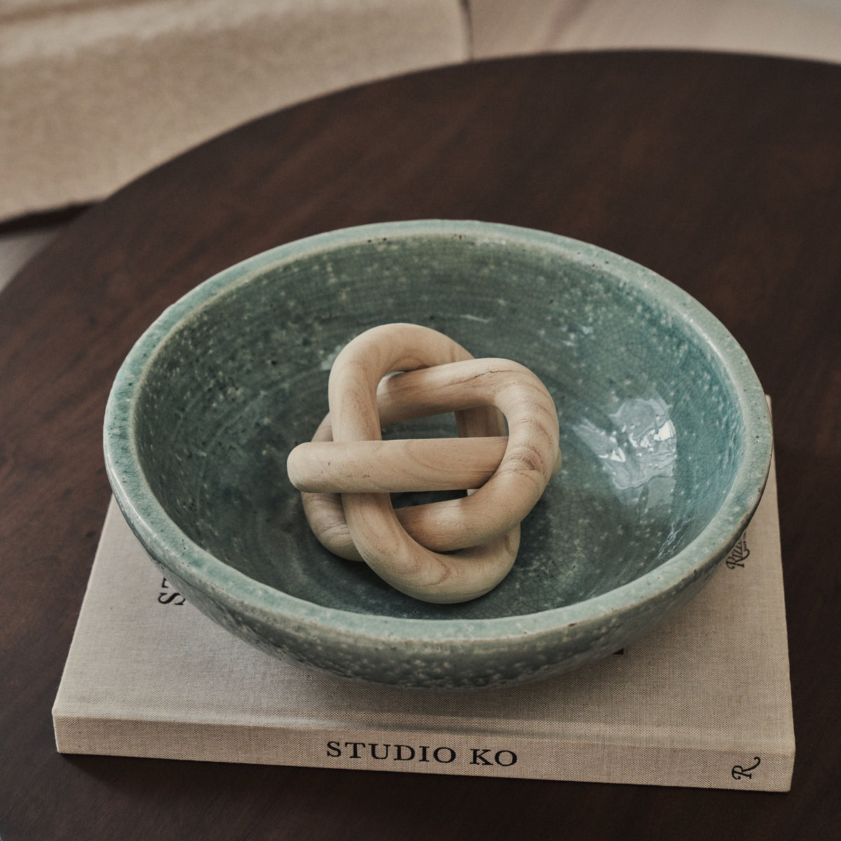 Portera - Coral Blue Gloss Ceramic Decorative Bowl