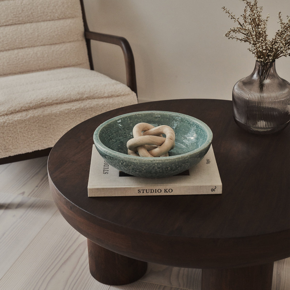 Portera - Coral Blue Gloss Ceramic Decorative Bowl