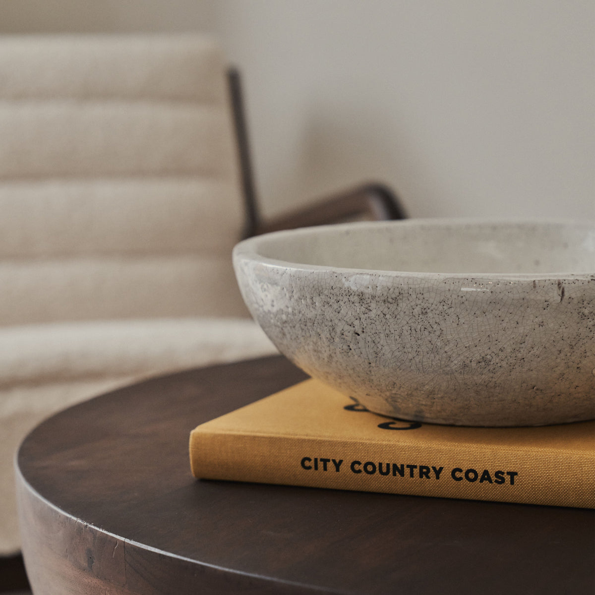 Portera - Ivory Gloss Ceramic Decorative Bowl