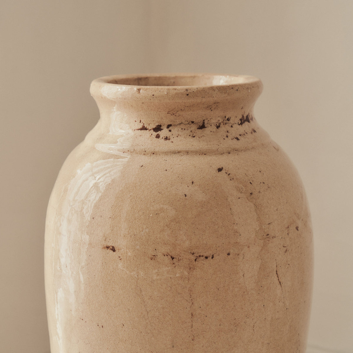 Cadira - Large Beige Gloss Ceramic Vase