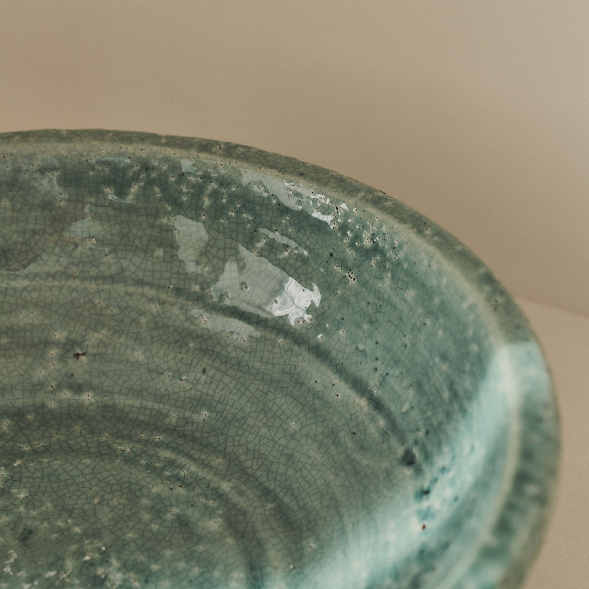 Portera - Coral Blue Gloss Ceramic Decorative Bowl