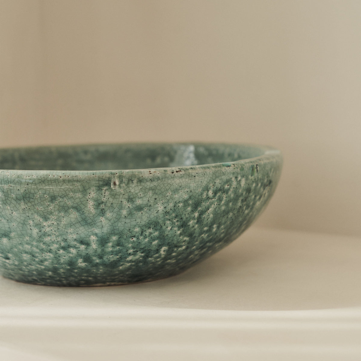 Portera - Coral Blue Gloss Ceramic Decorative Bowl