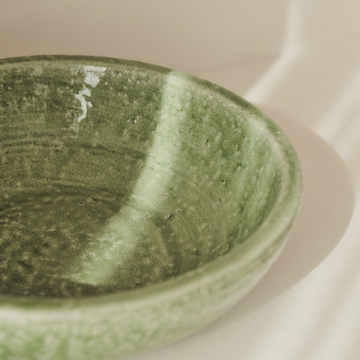 Portera - Jade Green Gloss Ceramic Decorative Bowl