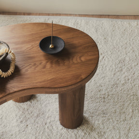 Luca - Light Wood Irregular Wooden Coffee Table 70cm x 44cm