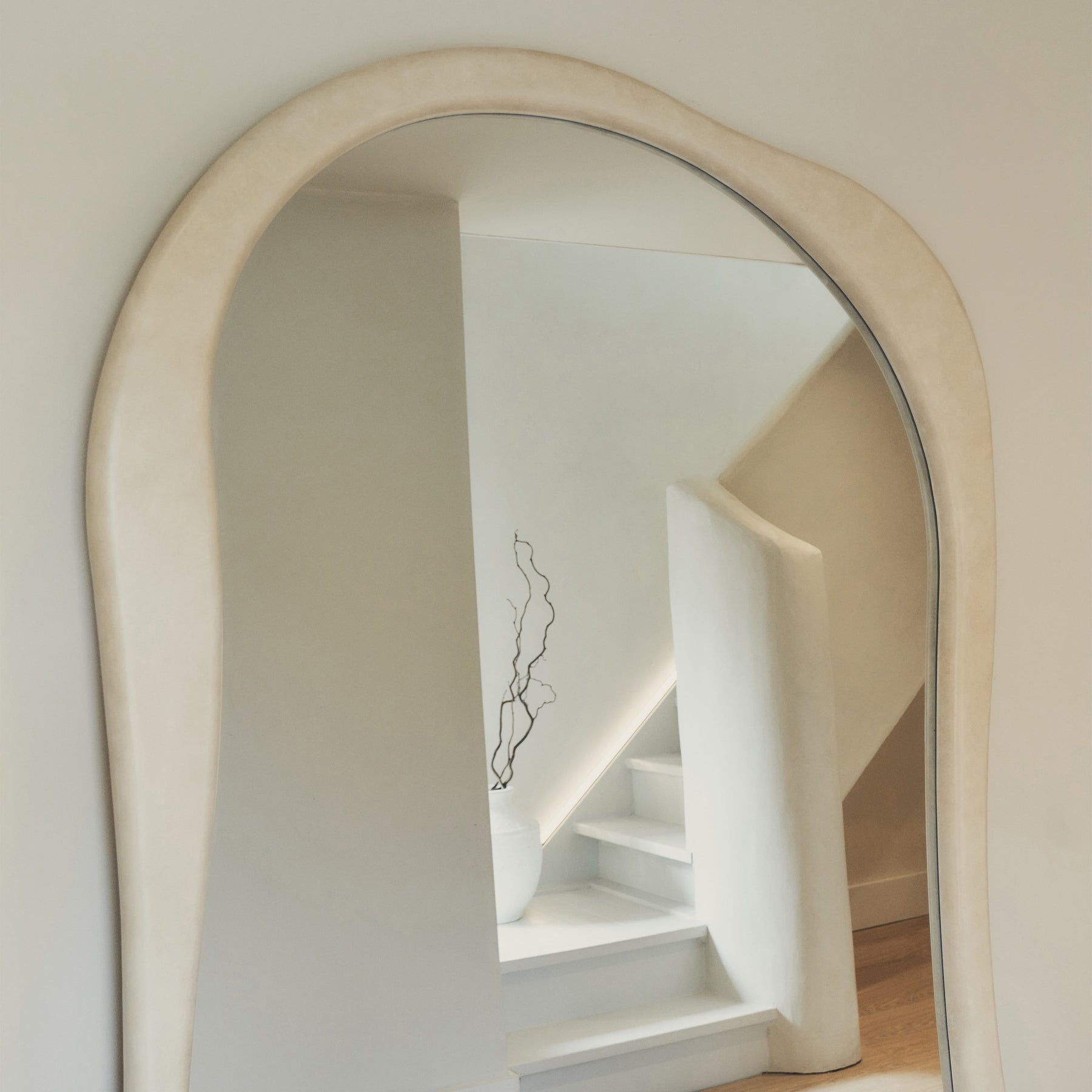 Arcurva - Extra Large Full Length Concrete Irregular Mirror 190cm x 110cm