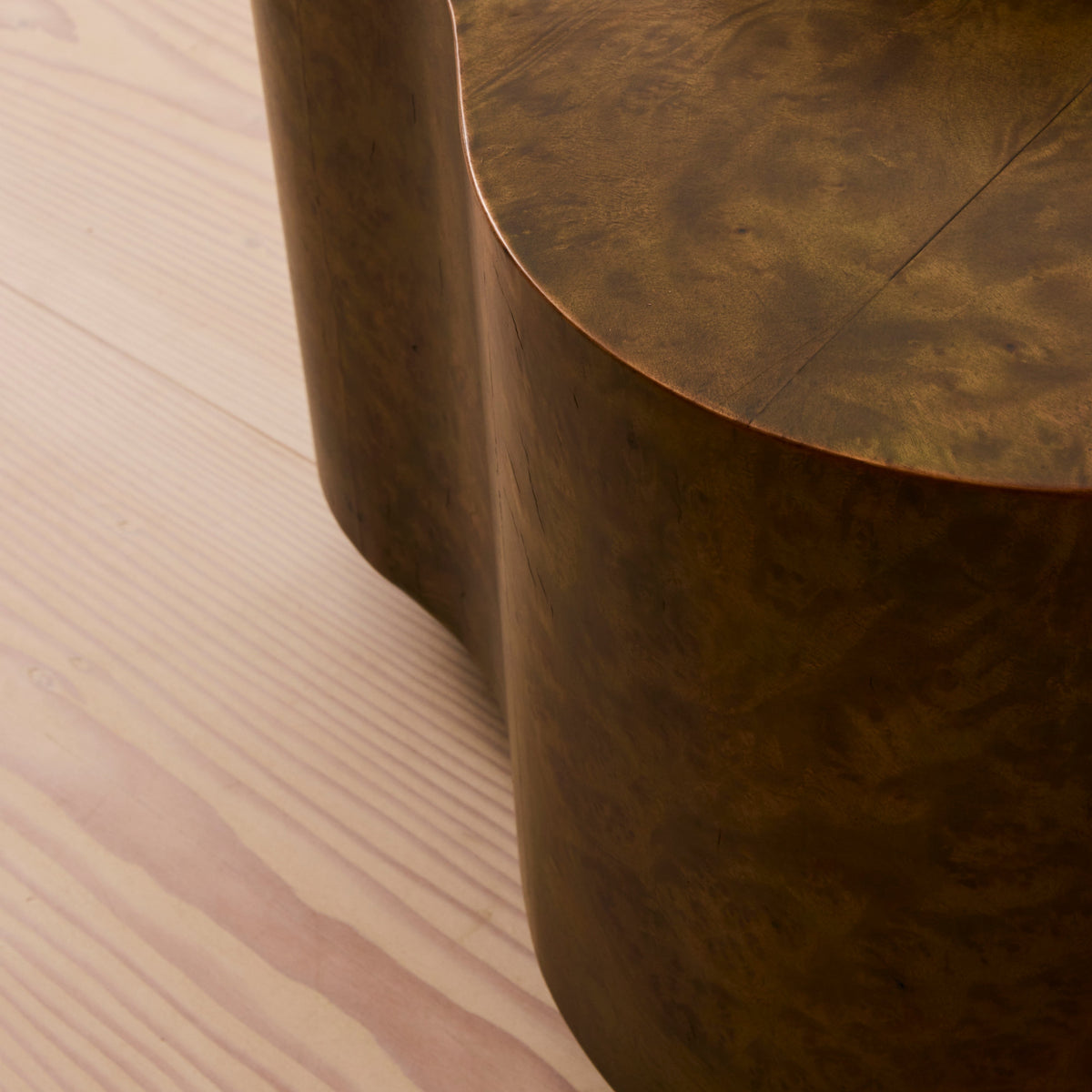 Oriana - Green Burl Wavy Oval Premium Coffee Table