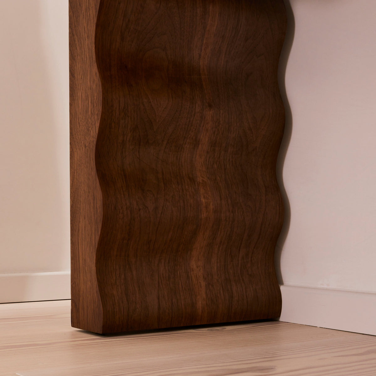 Serafina- Dark Wood Wavy Arched Premium Console Table