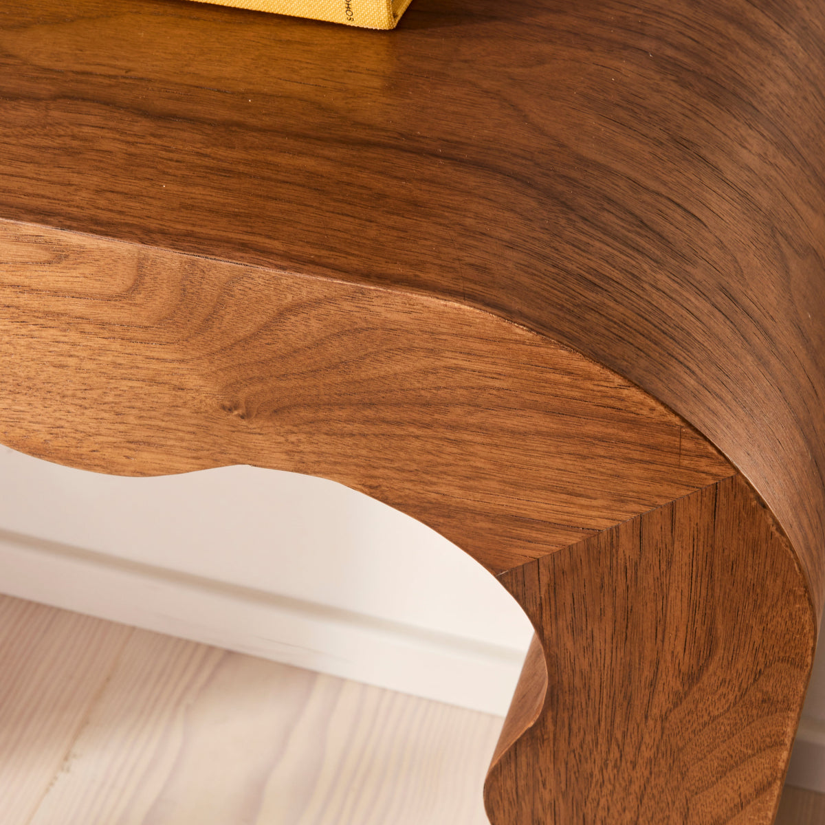 Serafina- Dark Wood Wavy Arched Premium Console Table