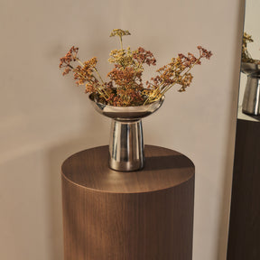 Magna - Dark Wood Wave Plinth