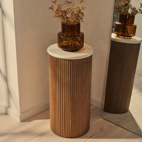 Cove - Warm Wood Ribbed Plinth