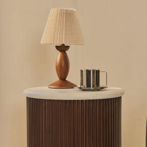 Cove - Dark Wood Ribbed Side Table