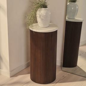 Cove - Dark Wood Ribbed Plinth