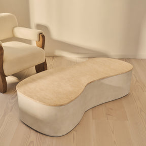 Arlo - Beige Travertine Irregular Concrete Premium Extra Large Coffee Table