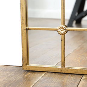 Black industrial full length metal mirror frame