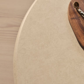 Alina - Concrete Round Large Wooden Coffee Table