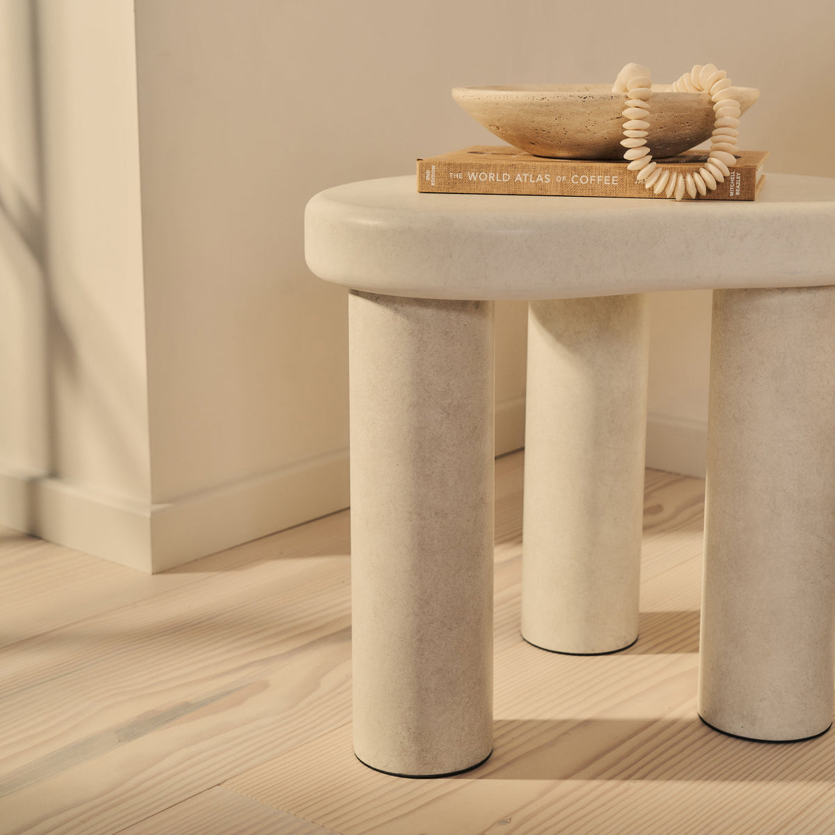 Savanna - Concrete Irregular Wooden Side Table