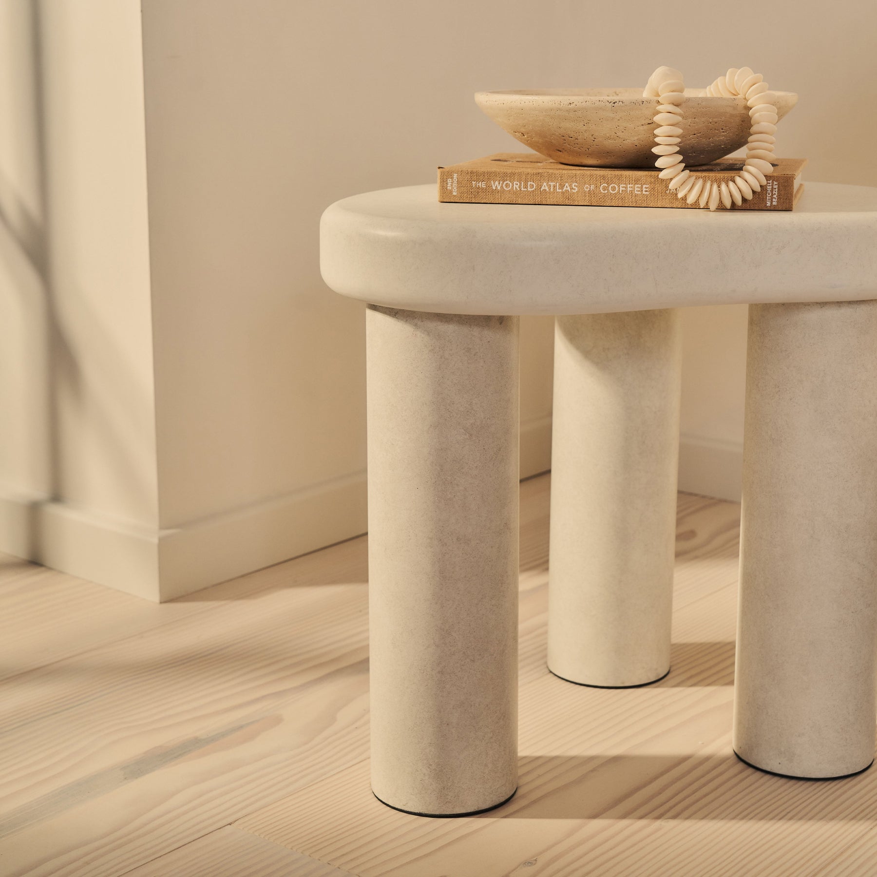 Savanna - Concrete Irregular Wooden Side Table