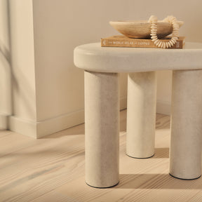 Savanna - Concrete Irregular Wooden Side Table