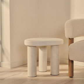 Savanna - Concrete Irregular Wooden Side Table