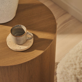 Magna - Warm Wood Wave Side Table