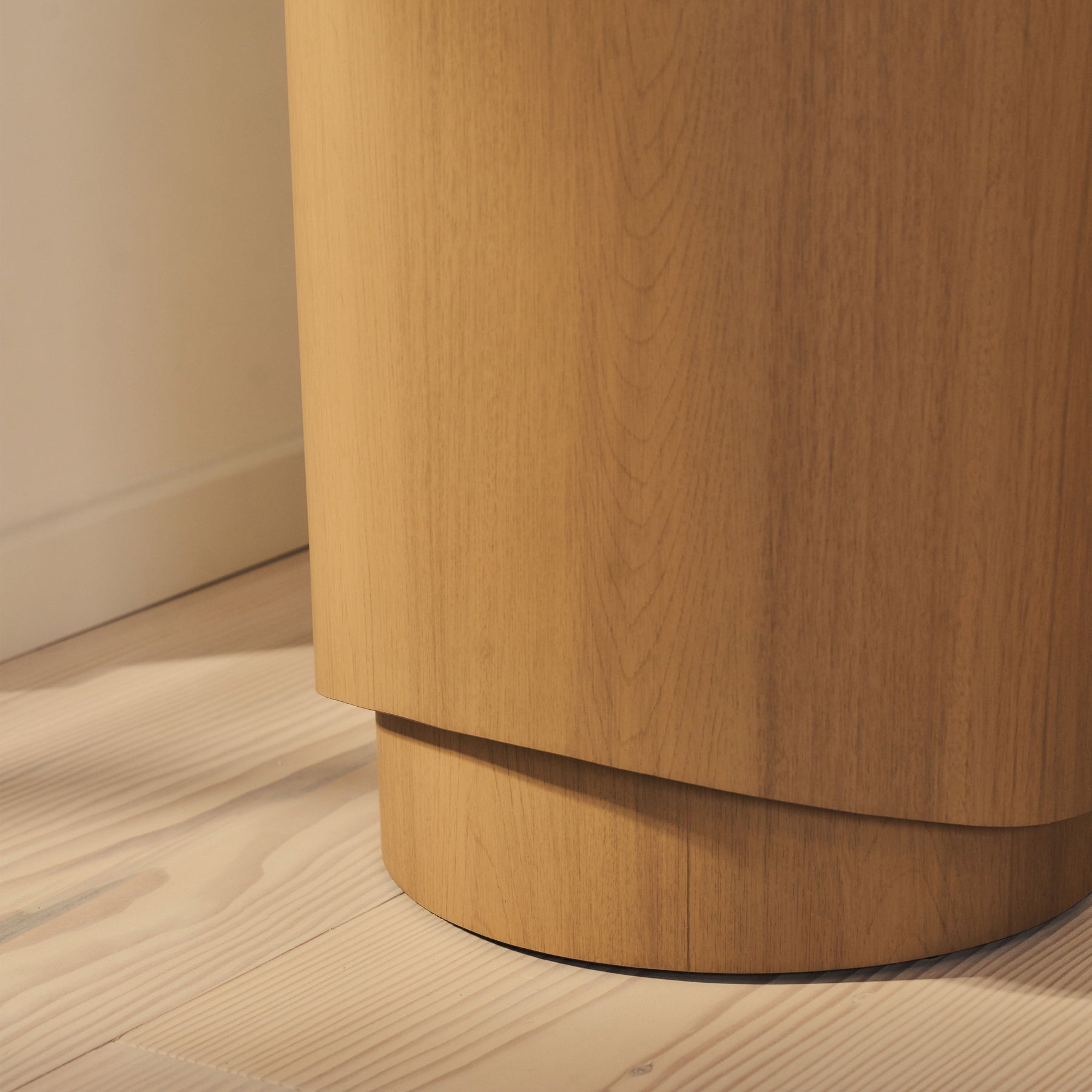 Magna - Warm Wood Wave Side Table