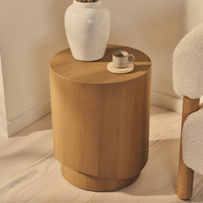 Magna - Warm Wood Wave Side Table