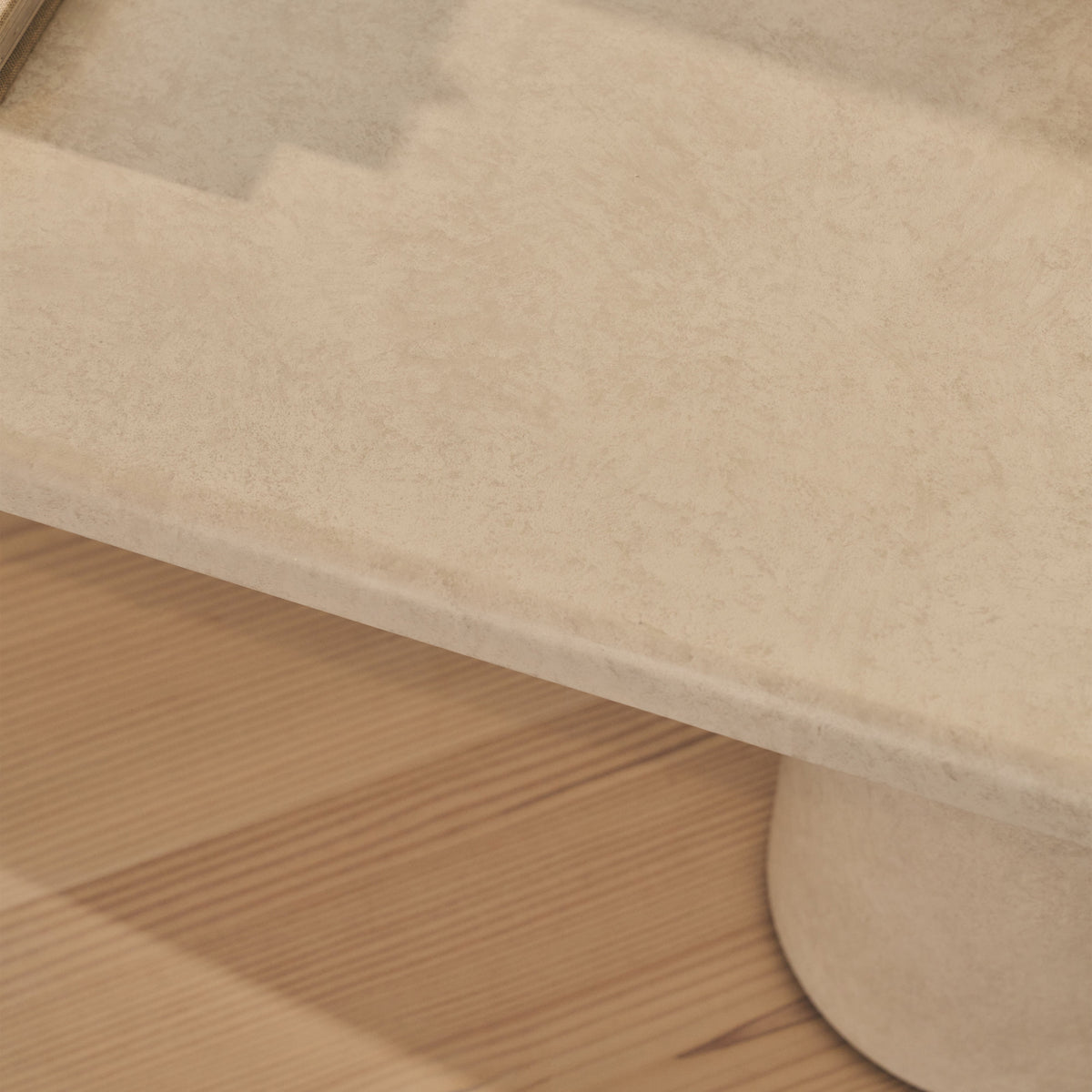 Alina - Concrete Rectangular Large Wooden Coffee Table