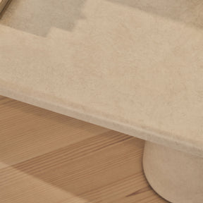 Alina - Concrete Rectangular Large Wooden Coffee Table